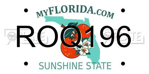 ROQ196 Florida License Plate
