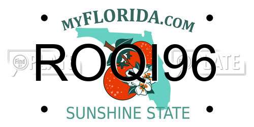 ROQI96 Florida License Plate