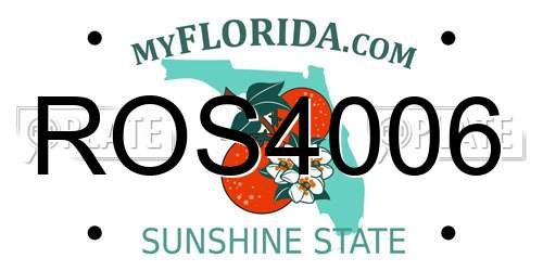 ROS4006 Florida License Plate