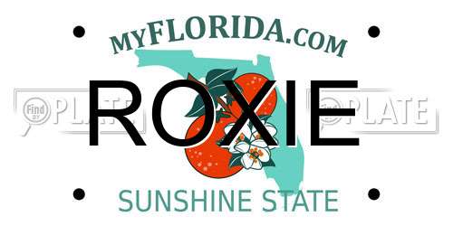 ROXIE Florida License Plate