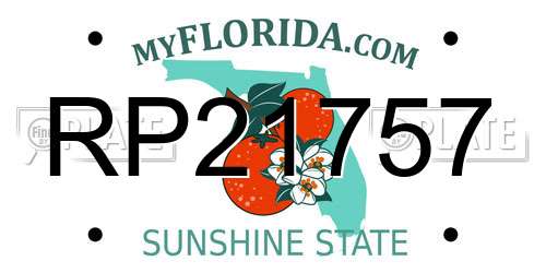 RP21757 Florida License Plate