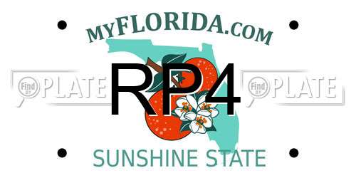 RP4 Florida License Plate