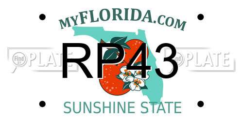 RP43 Florida License Plate