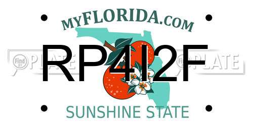 RP4I2F Florida License Plate