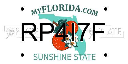 RP4I7F Florida License Plate
