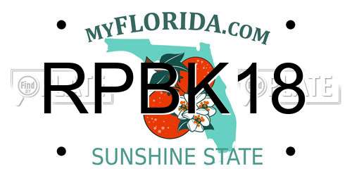 RPBK18 Florida License Plate