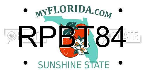 RPBT84 Florida License Plate
