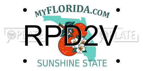 RPD2V Florida License Plate