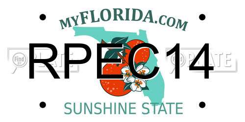 RPEC14 Florida License Plate