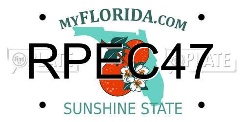 RPEC47 Florida License Plate