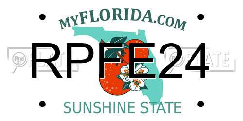 RPFE24 Florida License Plate