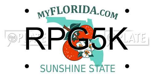 RPG5K Florida License Plate