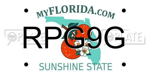 RPG9G Florida License Plate
