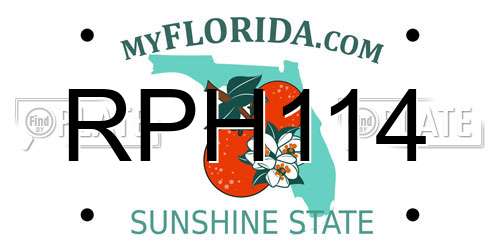 RPH114 Florida License Plate