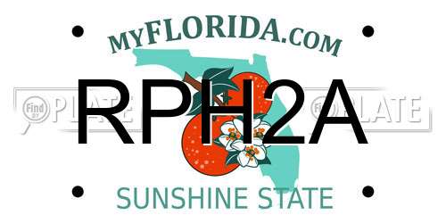 RPH2A Florida License Plate