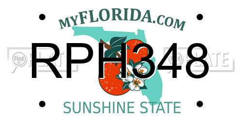 RPH348 Florida License Plate