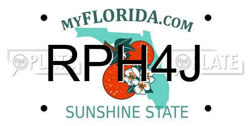 RPH4J Florida License Plate
