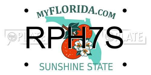 RPH7S Florida License Plate