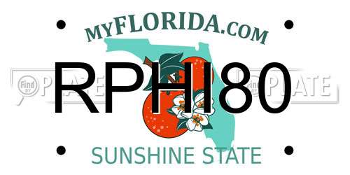 RPHI80 Florida License Plate