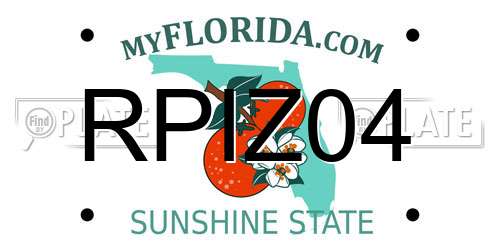 RPIZ04 Florida License Plate
