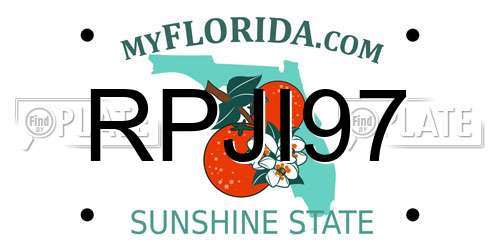 RPJI97 Florida License Plate