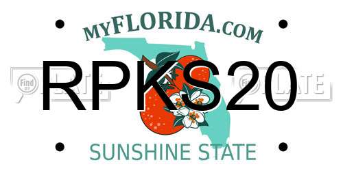 RPKS20 Florida License Plate