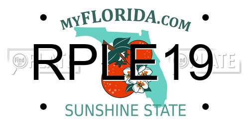 RPLE19 Florida License Plate