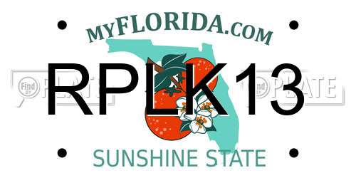 RPLK13 Florida License Plate