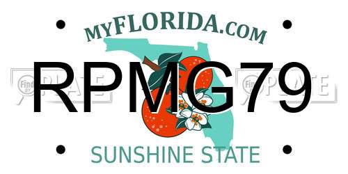 RPMG79 Florida License Plate