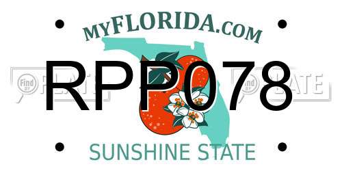 RPP078 Florida License Plate