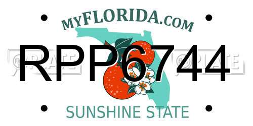 RPP6744 Florida License Plate