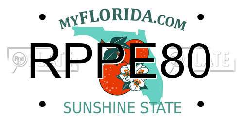 RPPE80 Florida License Plate