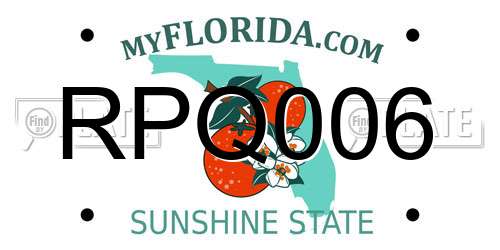 RPQ006 Florida License Plate