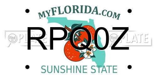 RPQ0Z Florida License Plate