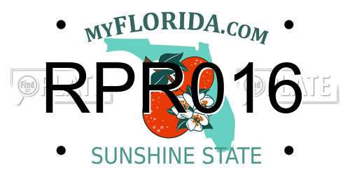 RPR016 Florida License Plate