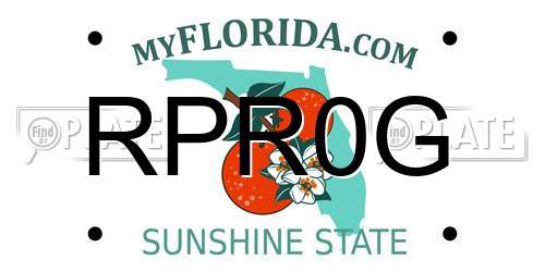 RPR0G Florida License Plate