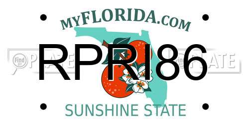 RPRI86 Florida License Plate
