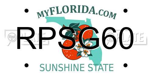 RPSG60 Florida License Plate