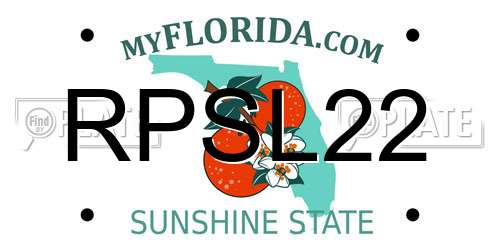 RPSL22 Florida License Plate