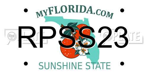 RPSS23 Florida License Plate