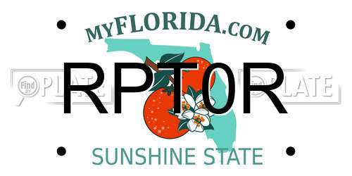RPT0R Florida License Plate