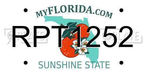 RPT1252 Florida License Plate