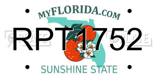 RPT1752 Florida License Plate