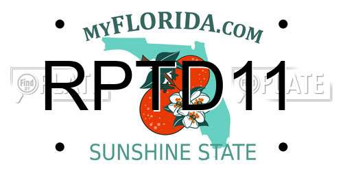 RPTD11 Florida License Plate