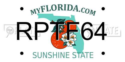 RPTF64 Florida License Plate