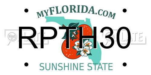 RPTH30 Florida License Plate