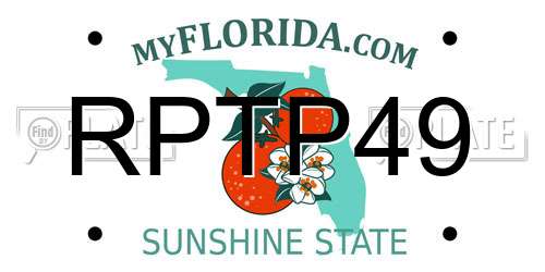 RPTP49 Florida License Plate