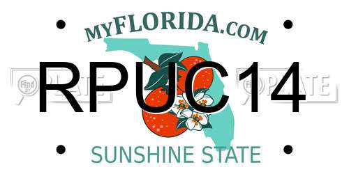 RPUC14 Florida License Plate