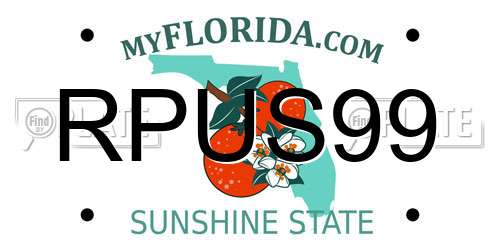 RPUS99 Florida License Plate