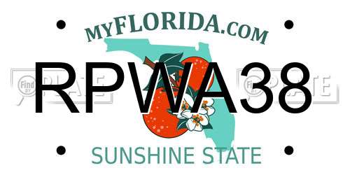 RPWA38 Florida License Plate